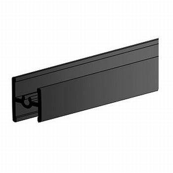 Dwarsprofiel aluminium mat zwart structuur -  200cm - J6
