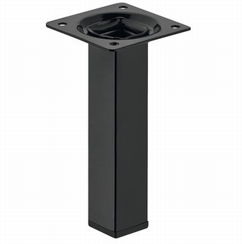 Meubelpoot 24x24mm - hoogte 200mm - zwart