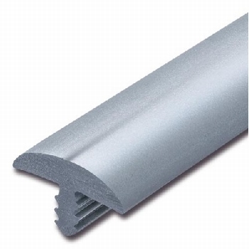 Afwerkband halfrond metallic middelgrijs 40x7mm