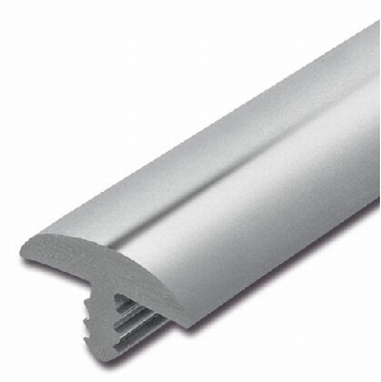 Afwerkband halfrond zilvergrijs 20x4mm
