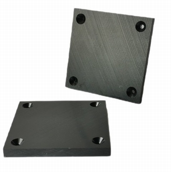 Massief kunststof tafelverhoger 100x100x10mm - zwart