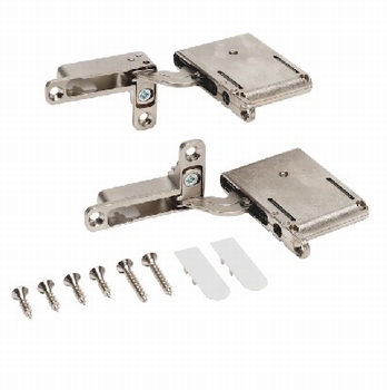 Tiomos H-scharnier - Vernikkeld / Opdek - Push to Open