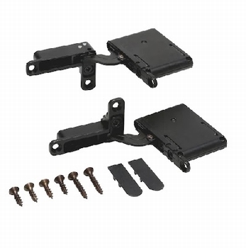 Tiomos H-scharnier - Zwart vernikkeld - Opdek - Push to Open