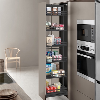 Apothekerskast - h: 120-160cm b: 50cm - 4 plateaus