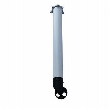 Tafelpoot wit Ø 60mm zwenkwiel en rem - 75cm - ZM126