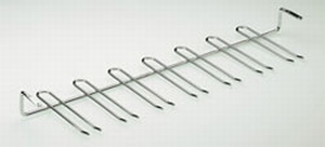 Glashouder staal verchroomd - 7 rijen