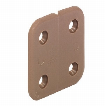 Scharnier kunststof bruin 40x40mm
