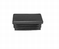 Insteekdop rechthoekig - zwart 20x10mm