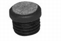 Insteekdoppen rond met vilt 25mm