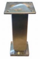 Meubelpoot RVS 35x35mm - lengte 130mm
