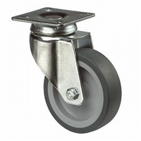 Zwenkwiel 40kg - kunststof loopvlak rubber