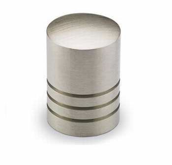 Knop Agrinum - geborsteld edelstaal - Hoogte 22 mm