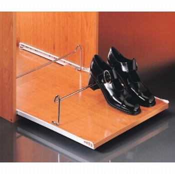 Uittrekbaar schoenenrek 53x10x4cm - rolgeleider