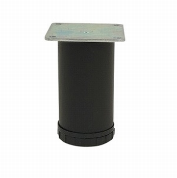 Meubelpoot Ø 60mm - mat zwart - hoogte 120mm - RAL9005