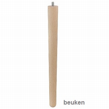 Beuken meubelpoot - konisch Ø34-25mm - lengte 330mm