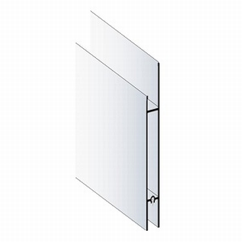 Deurprofiel hoog aluminium mat zilver - 200cm - J6