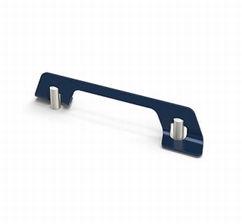 Greep Cecina - Edelstaal geborsteld/ Blauw - L 233 mm