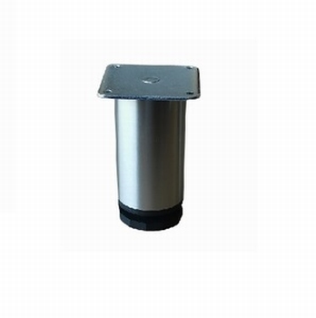 Meubelpoot Ø 60mm - RVS geborsteld - hoogte 120mm +25mm
