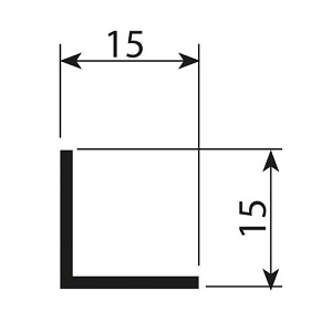 Afwerkprofiel deur aluminium mat zilver - 200cm