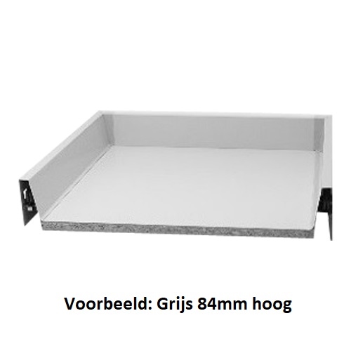 Ariane lade 400mm - type D/116mm+reling - Wit RAL 9003