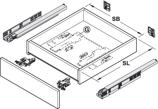 Blum Movento incl. softclosing - 300mm - 40kg