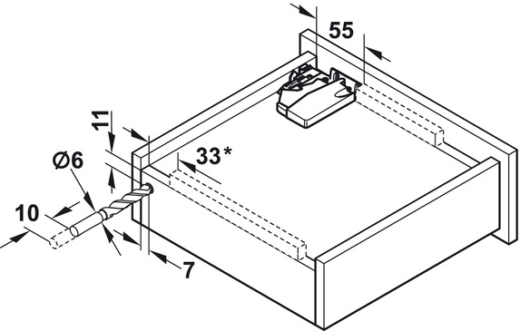 Blum Tandem inclusief softclosing 420mm - 30kg