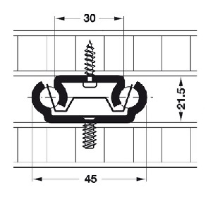 Bodemgeleider 350mm - belastbaar tot 40kg