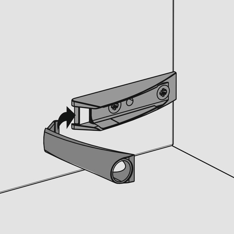 Push to open voor hoge en/of zware deuren - Wit