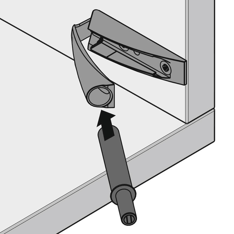 Push to open voor hoge en/of zware deuren - Wit