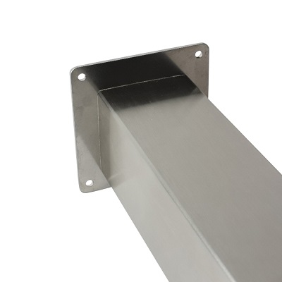 RVS tafelpoten en meubelpoten 60x60mm - hoogte 72cm