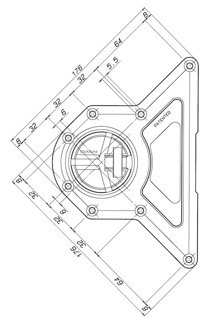 Tafelpoot diameter 80mm - 710/740mm - RVS geborsteld